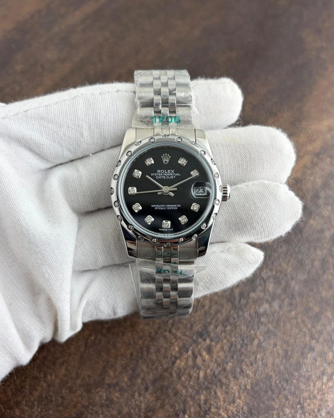 Rolex DateJust Silver Diamond 1