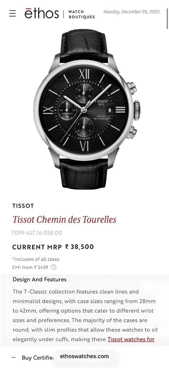 Tissot 1853 Black Dial Chronograph 2