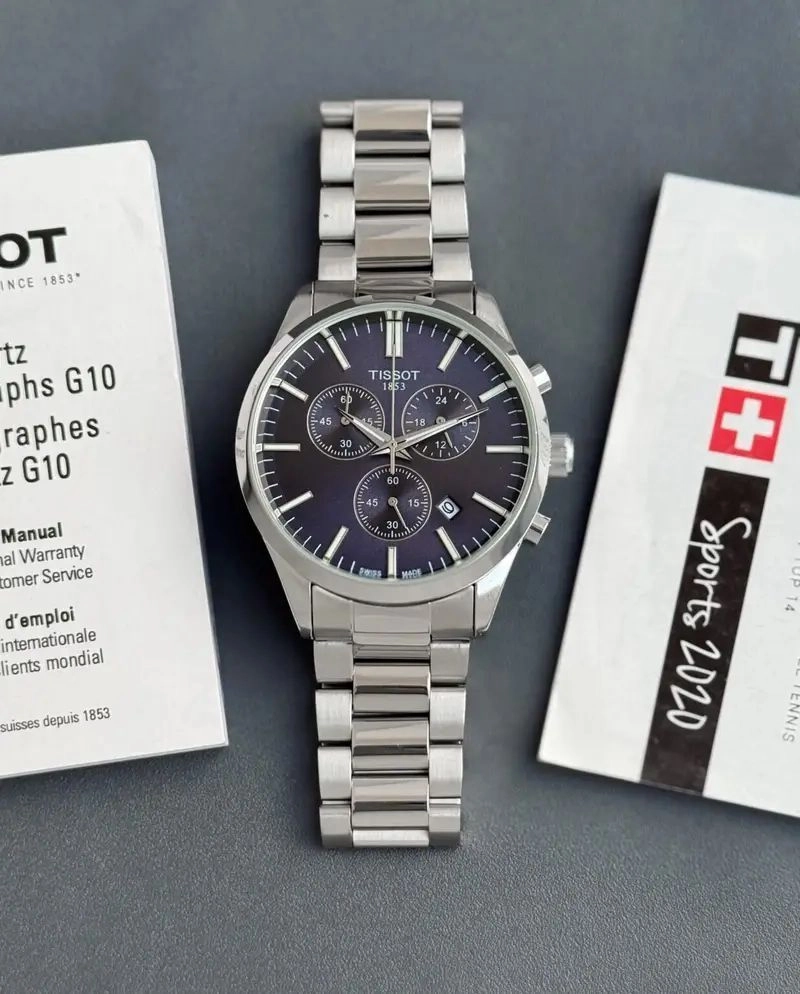 Tissot 1853 Silver Blue Dial Chronograph 3