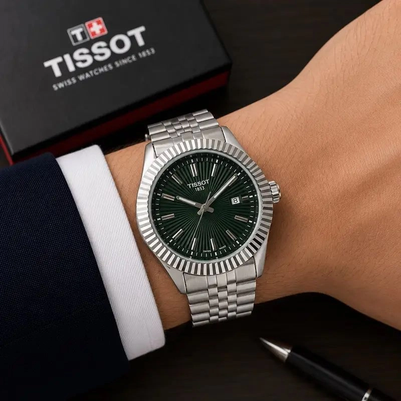 Tissot 1853 Silver Green Dial Classic 1