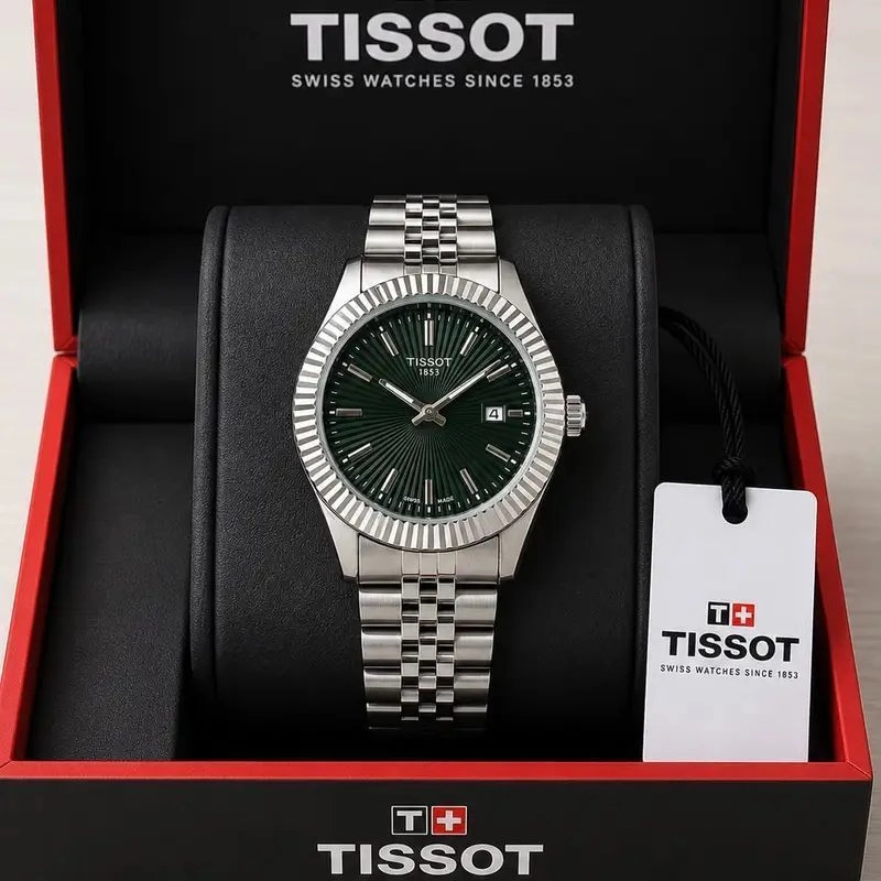 Tissot 1853 Silver Green Dial Classic 2