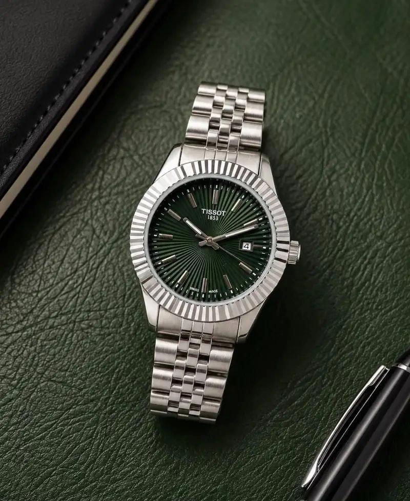 Tissot 1853 Silver Green Dial Classic 3