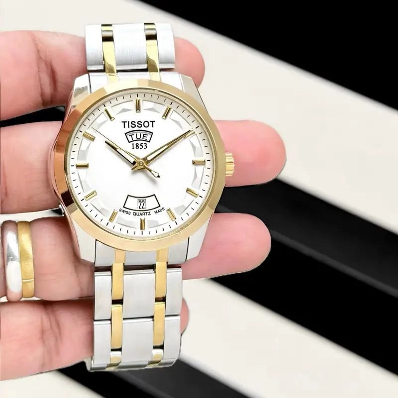 Tissot Couturier Day-Date Gold-Tone White Dial 2
