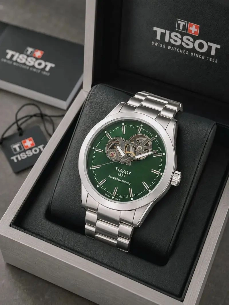 Tissot Gentleman Powermatic 80 Green Dial 4