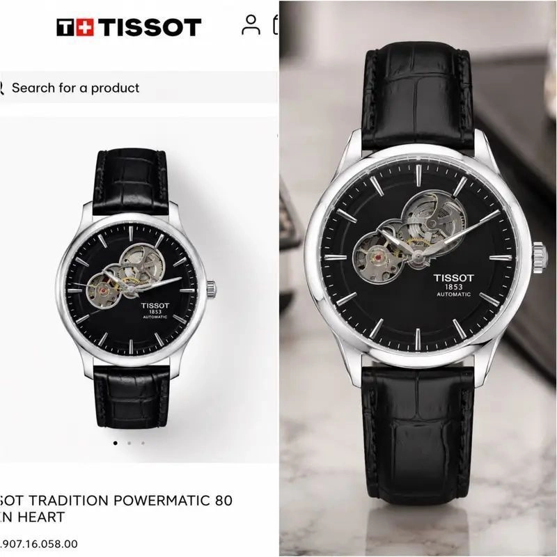 Tissot Powermatic Automatic Black Leather Edition 4