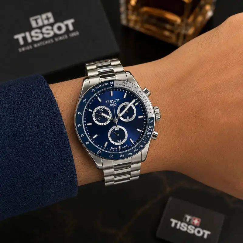 Tissot PR516 Chronograph Blue Dial 2