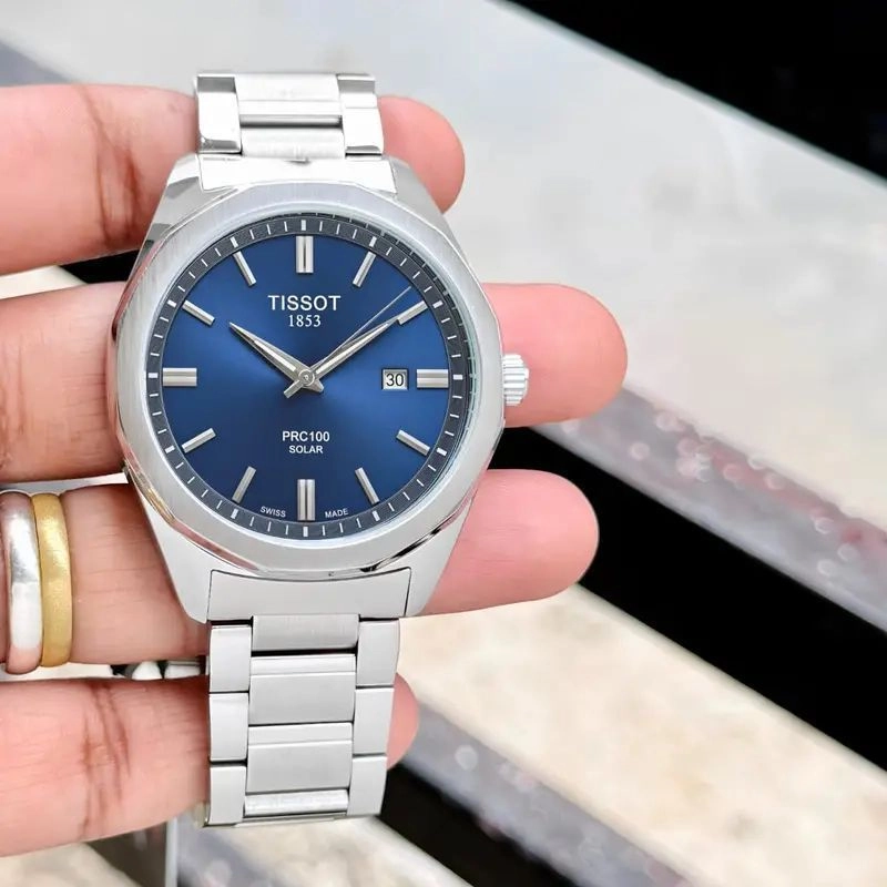 Tissot PRC 100 Solar Sunray Blue Edition 1