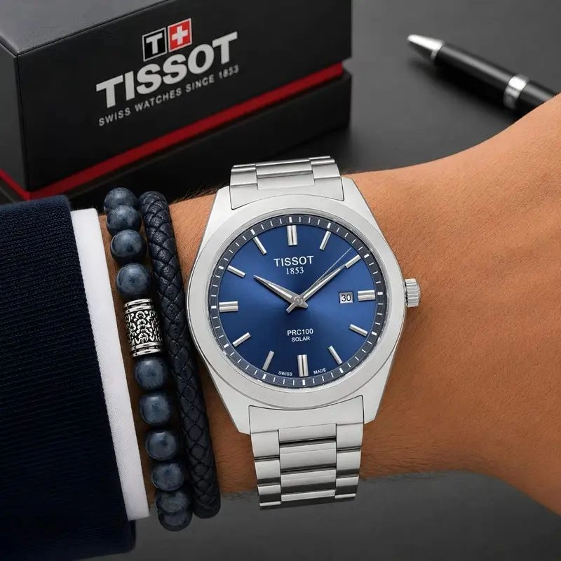 Tissot PRC 100 Solar Sunray Blue Edition 5