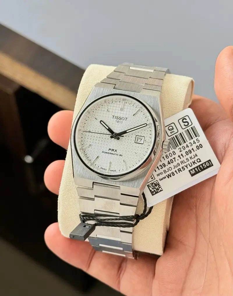 Tissot PRX Automatic Electric White Textured Dial 1