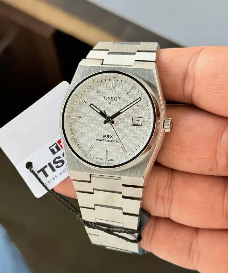Tissot PRX Automatic Electric White Textured Dial 3