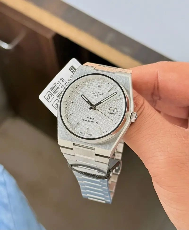 Tissot PRX Automatic Electric White Textured Dial 5