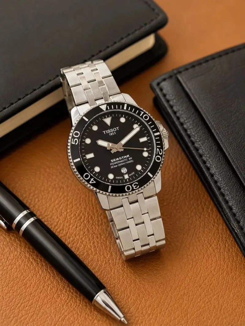 Tissot Seastar Powermatic 80 Deep Black Dial 2