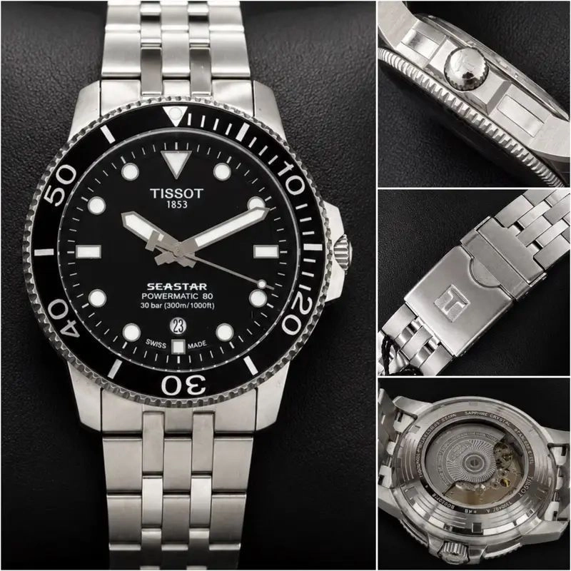 Tissot Seastar Powermatic 80 Deep Black Dial 6