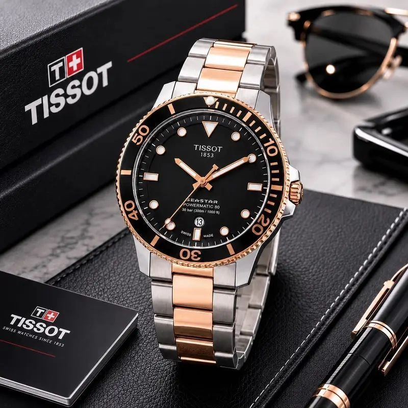 Tissot Seastar Quartz 43mm Black Dial 1