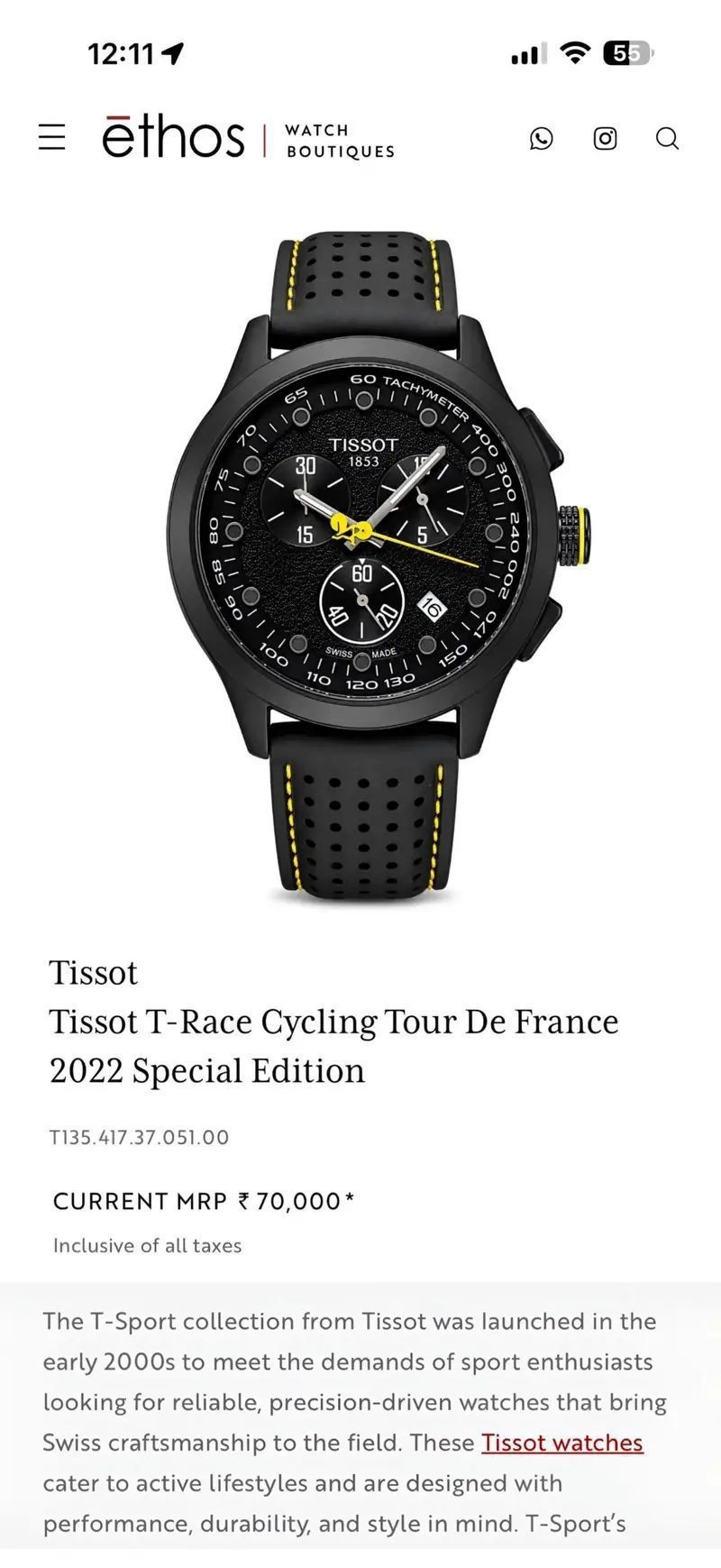 Tissot T-Race Vuelta Chronograph 3