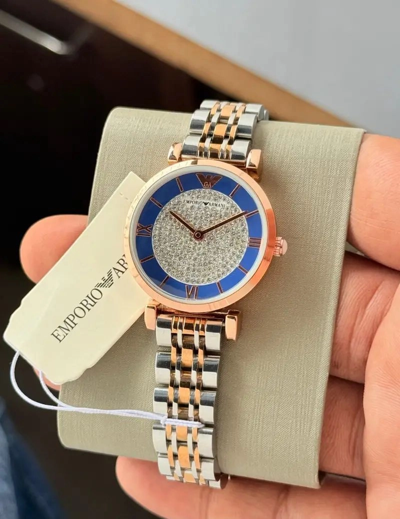 Emporio Armani Blue Diamond-Style Dial 1