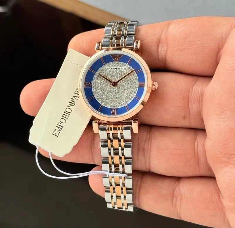 Emporio Armani Blue Diamond-Style Dial 4