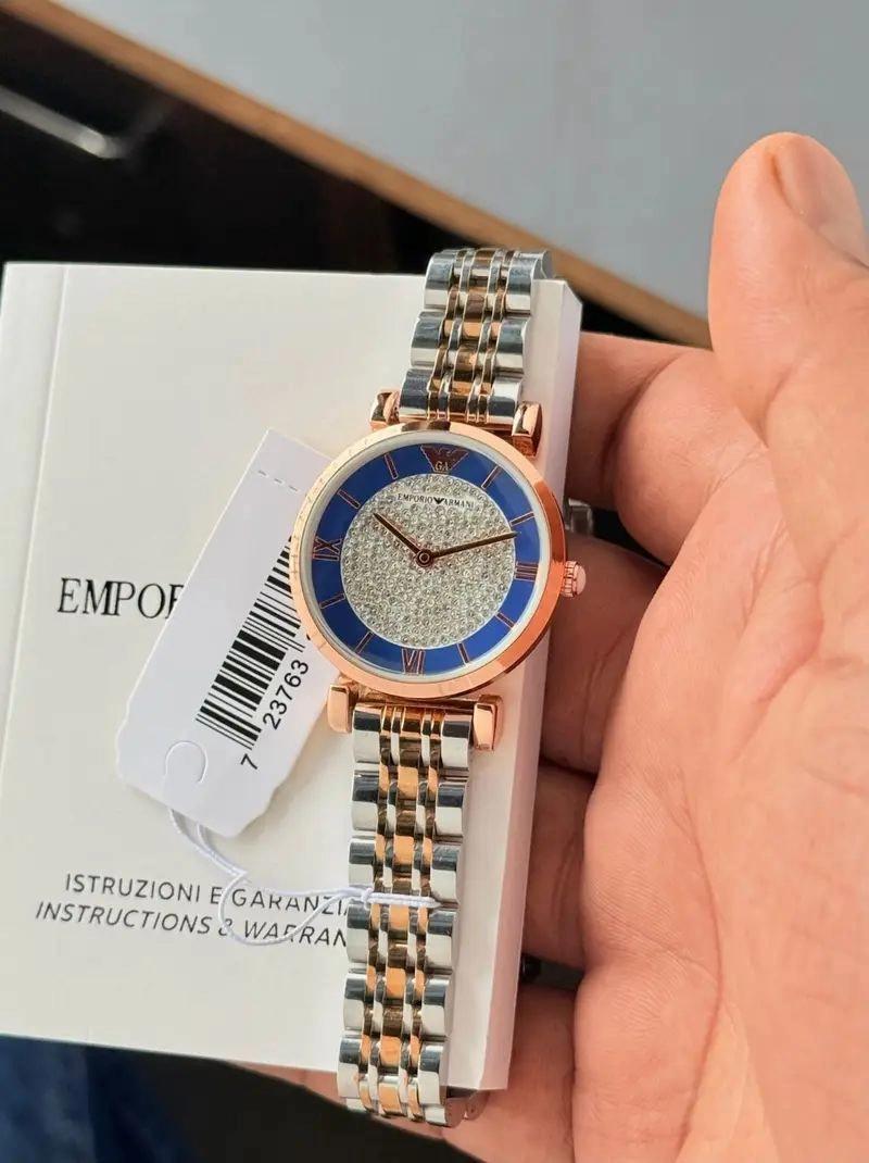Emporio Armani Blue Diamond-Style Dial 5