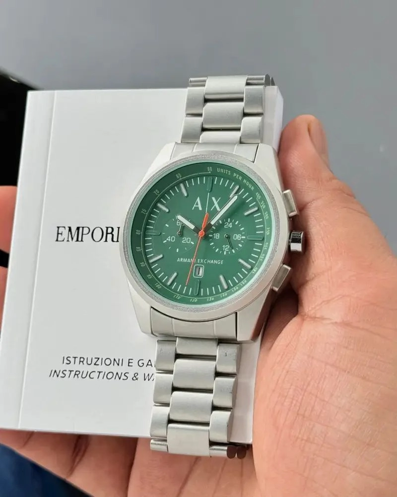 Armani Exchange Parker Green Dial Chronograph 4