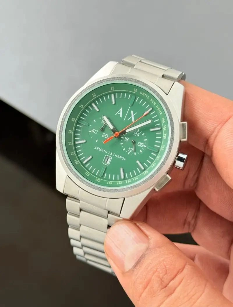 Armani Exchange Parker Green Dial Chronograph 5