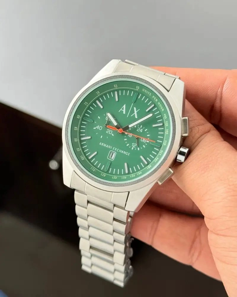 Armani Exchange Parker Green Dial Chronograph 6