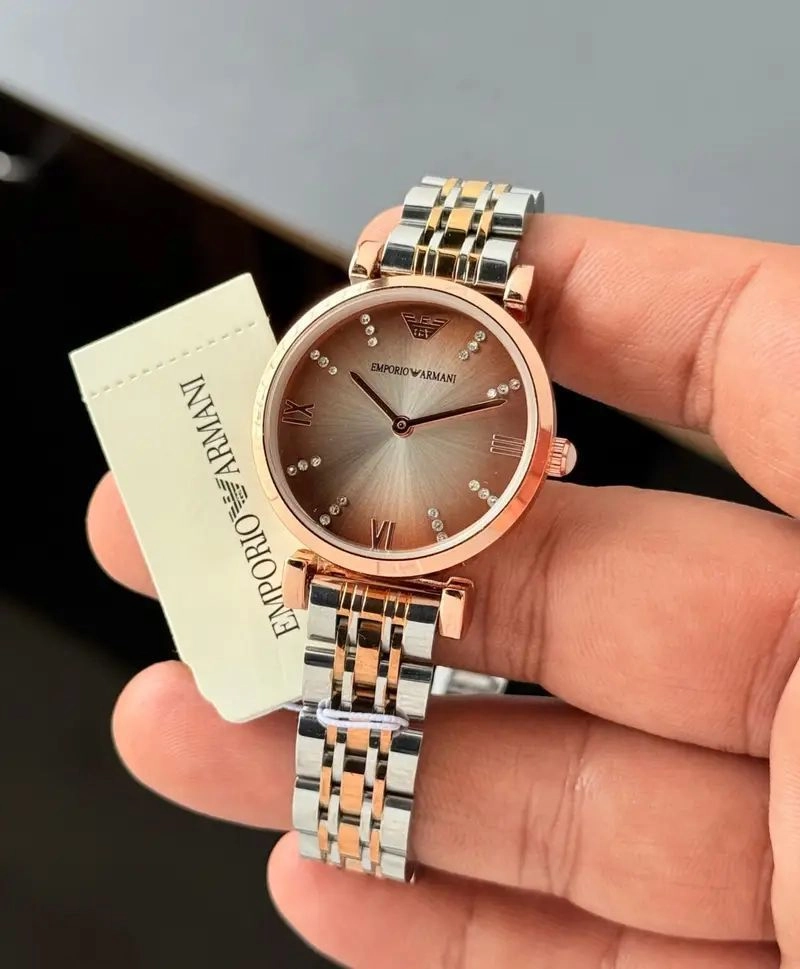 Emporio Armani Slim Brown Diamond Dial 5