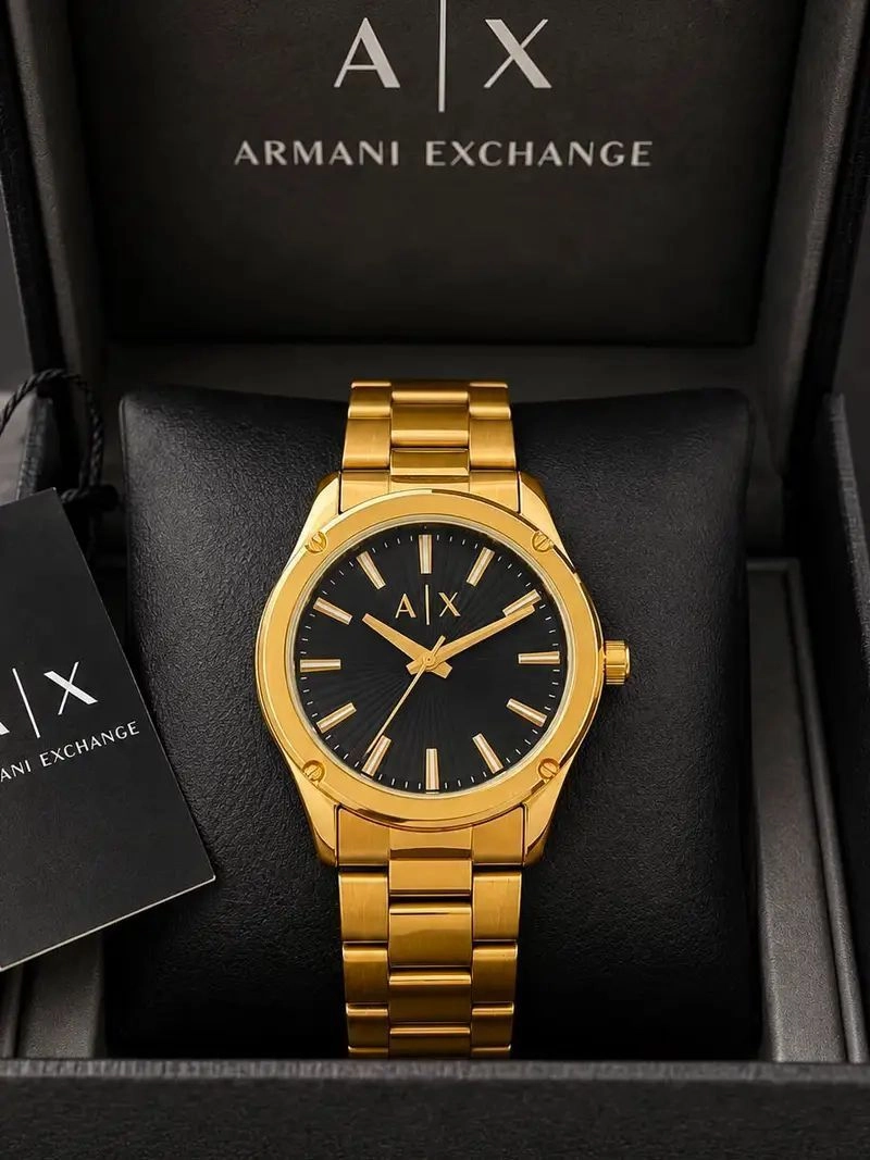 Armani Exchange Gold Black Dial 2
