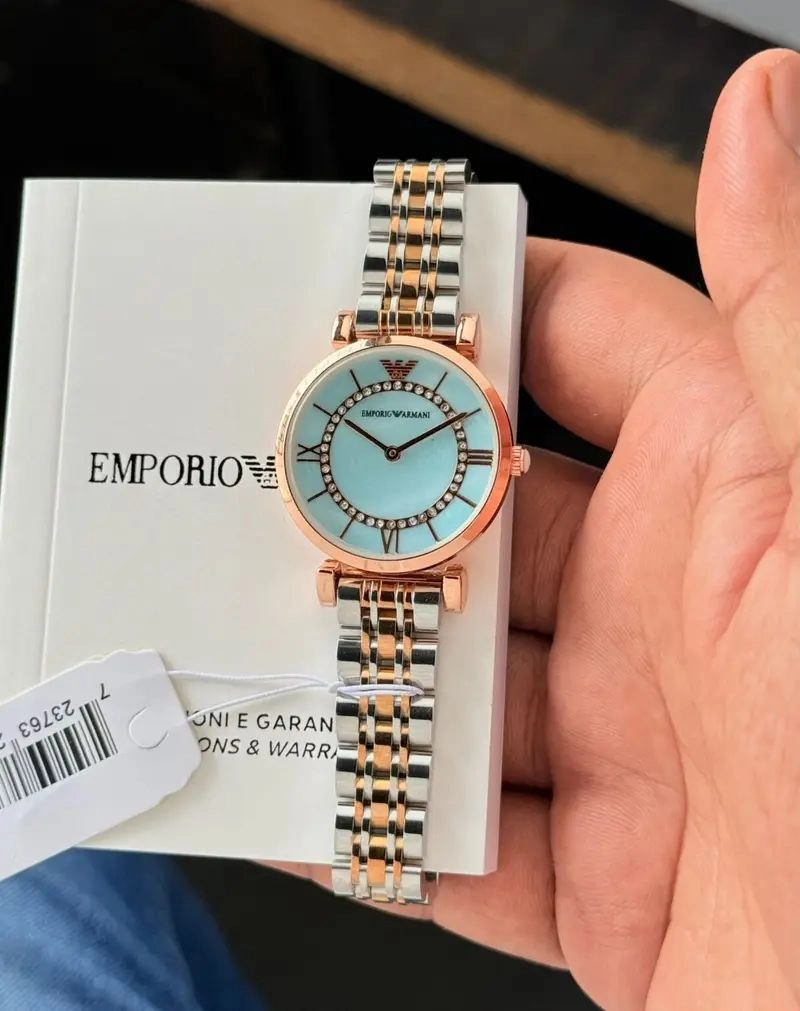 Emporio Armani Turquoise Blue Dial 3