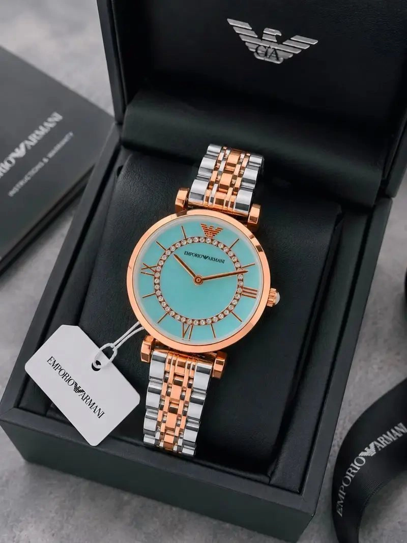 Emporio Armani Turquoise Blue Dial 4