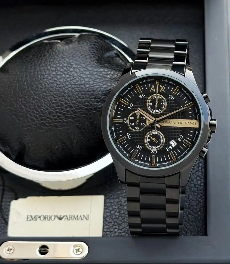 Armani Exchange Black Matte Chronograph 1