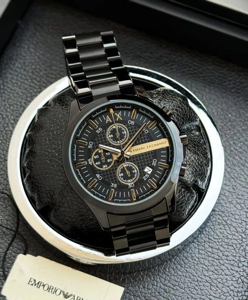 Armani Exchange Black Matte Chronograph 2