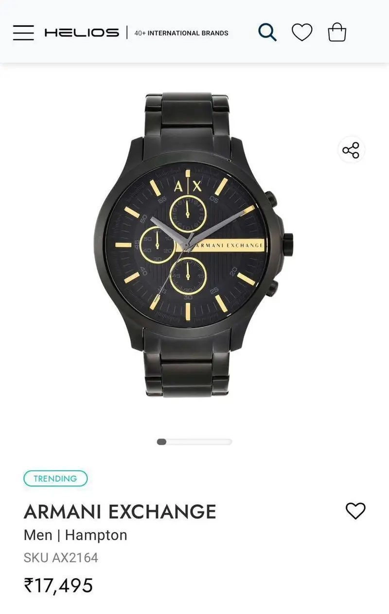 Armani Exchange Black Matte Chronograph 3