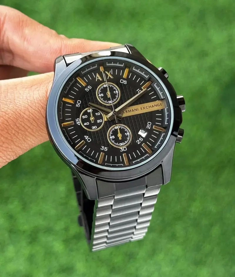 Armani Exchange Black Matte Chronograph 4