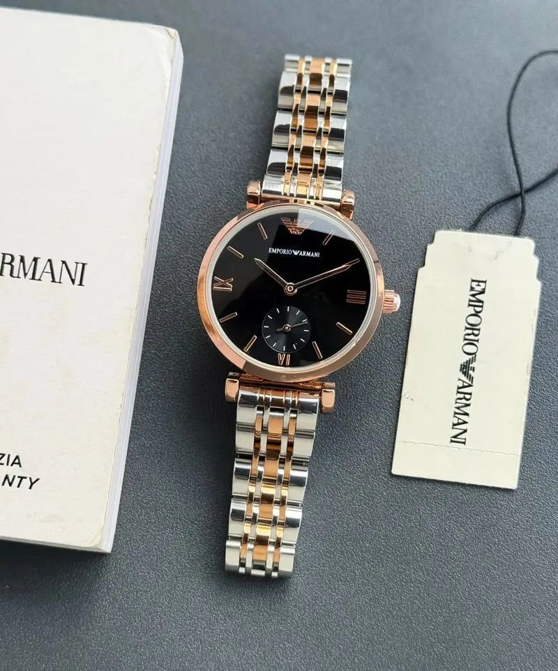 Emporio Armani Slim Black Dial 2