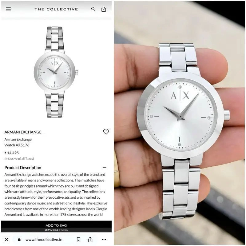 Armani Exchange White Sunray Dial 6