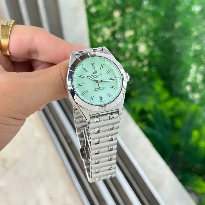 Breitling Chronomat Green Dial Quartz 2