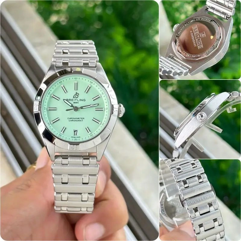 Breitling Chronomat Green Dial Quartz 7