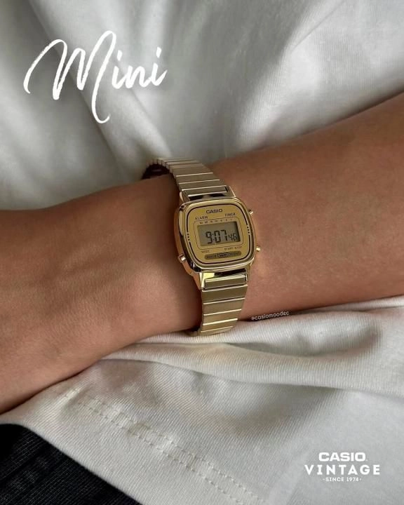 Casio Womens Vintage LA670 GOLD 2