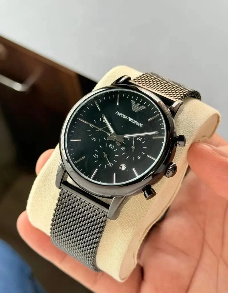 Emporio Armani Luigi Black Dial Chronograph 2
