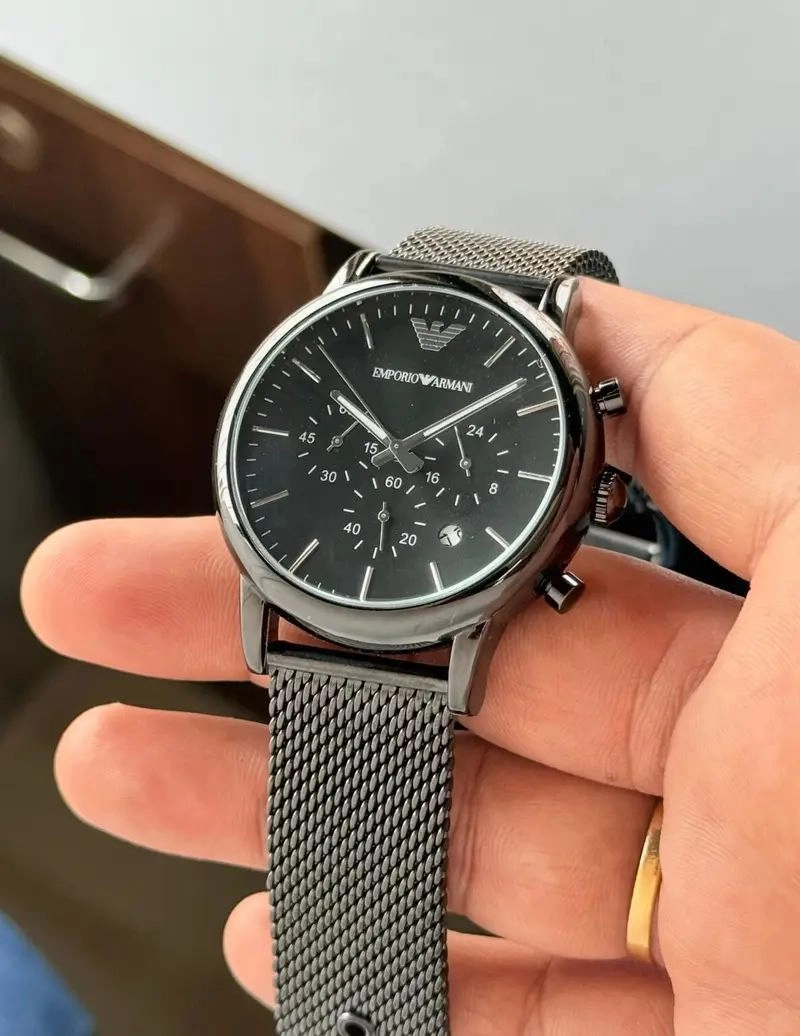 Emporio Armani Luigi Black Dial Chronograph 3