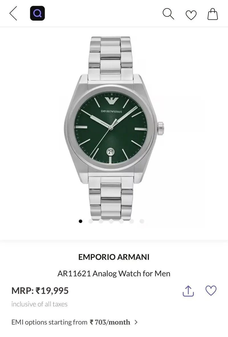 Emporio Armani Green Dial 42mm Quartz 2