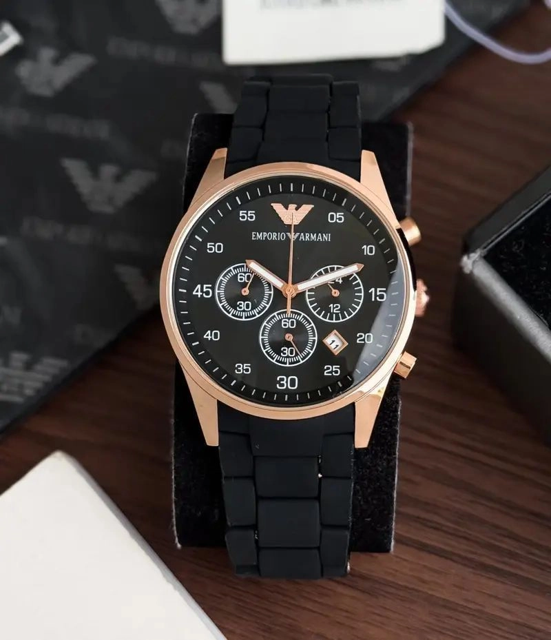 Emporio Armani Chronograph 42mm Black Quartz 2
