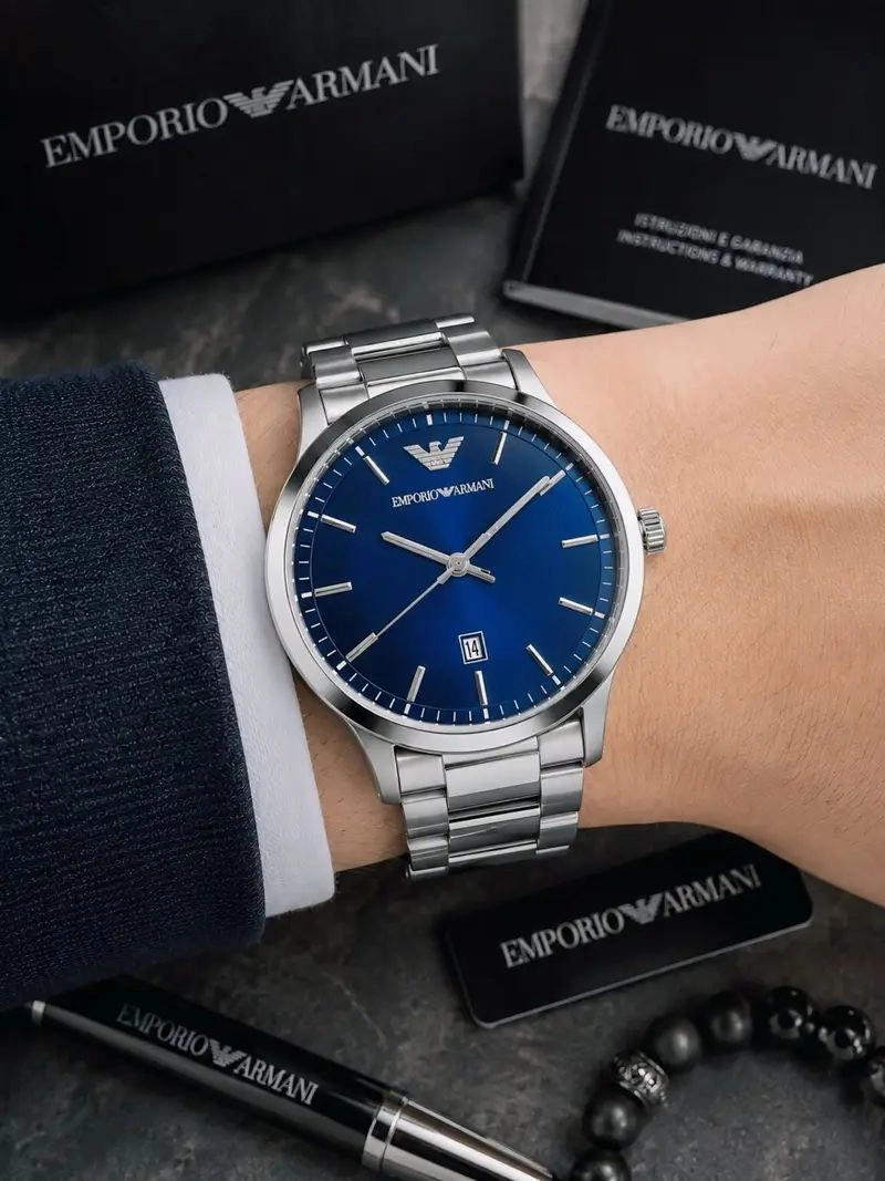Emporio Armani Renato Series Blue Dial 6