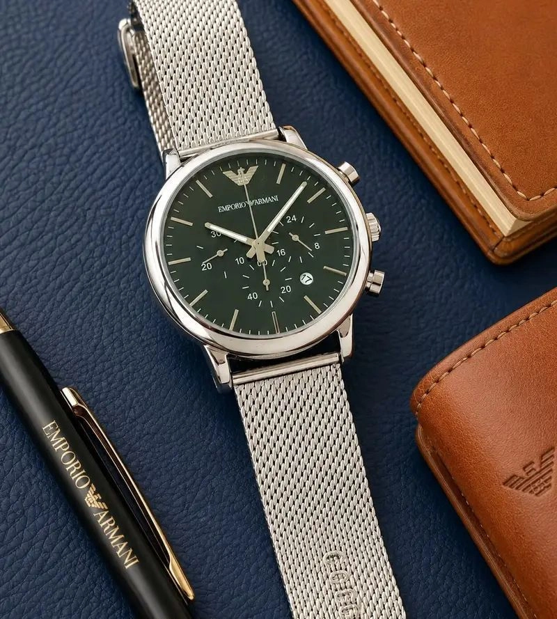 Emporio Armani Green Sunburst Dial Quartz 3