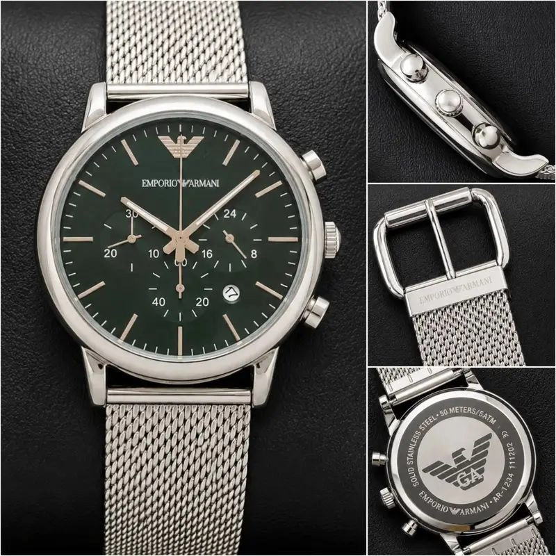 Emporio Armani Green Sunburst Dial Quartz 4