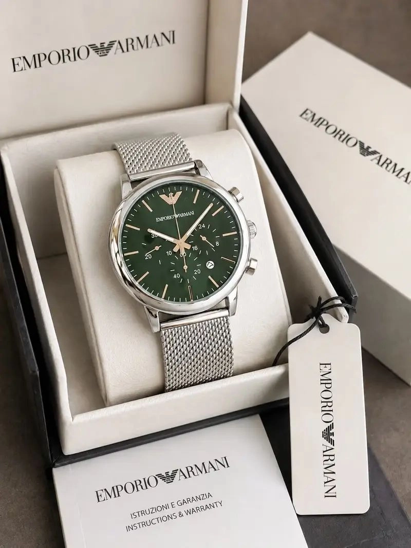 Emporio Armani Green Sunburst Dial Quartz 5