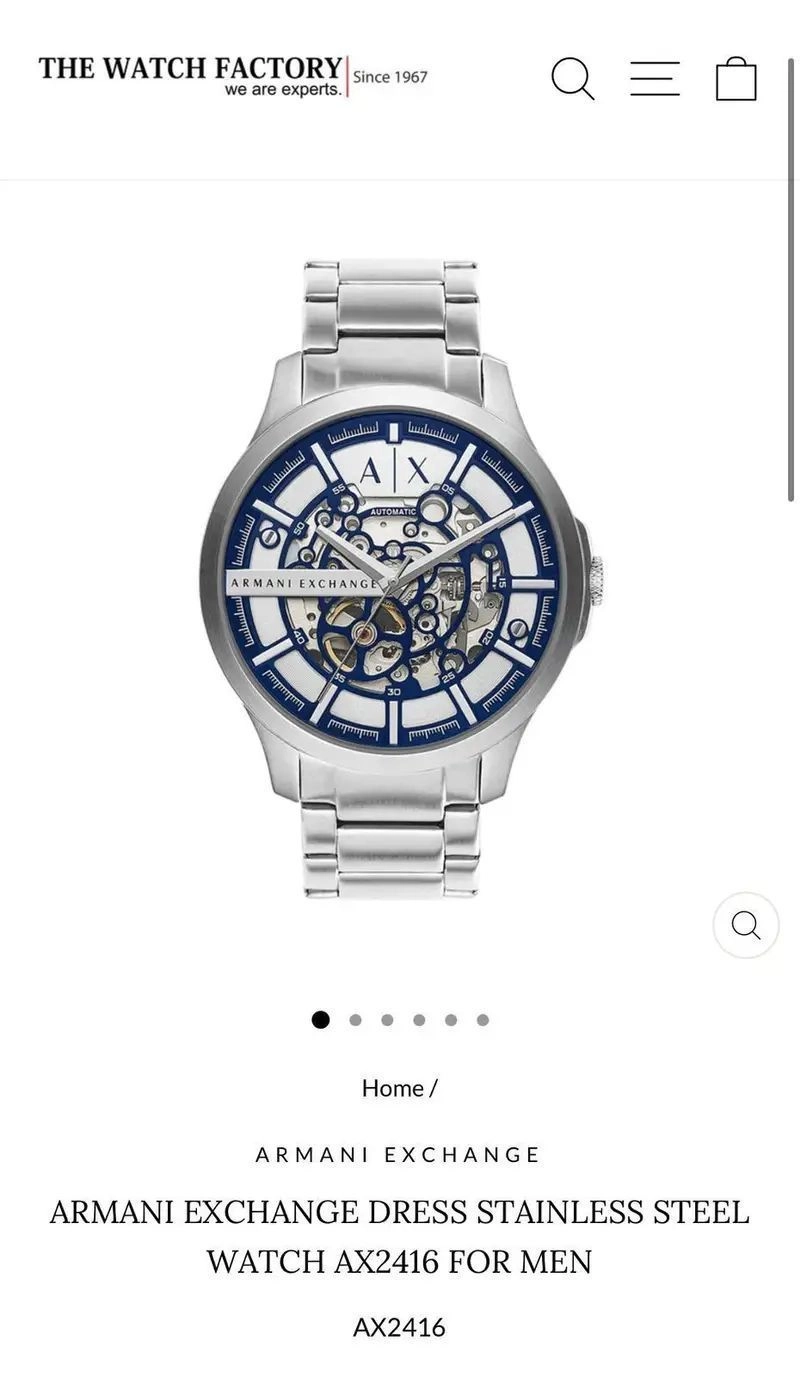 Armani Exchange White & Blue Dial 2