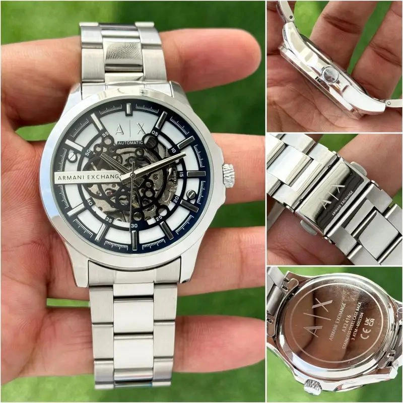Armani Exchange White & Blue Dial 4