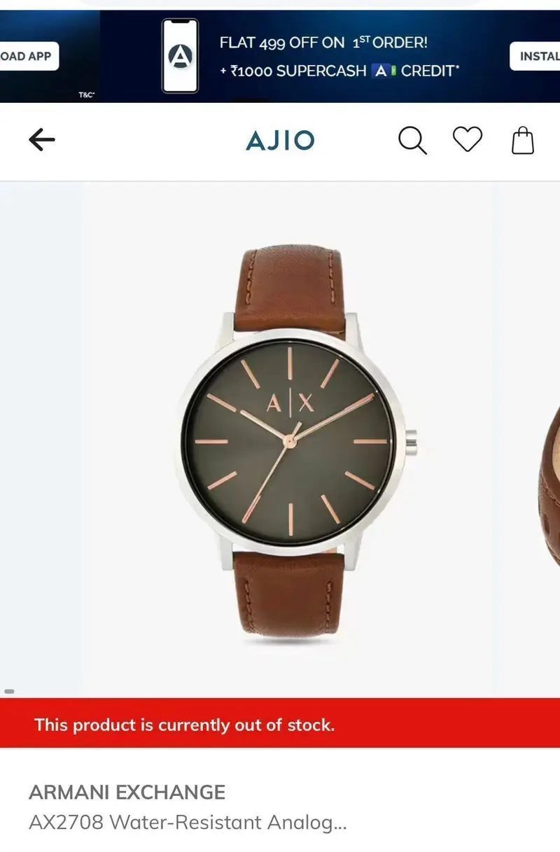 Armani Exchange Black Dail Quartz 3
