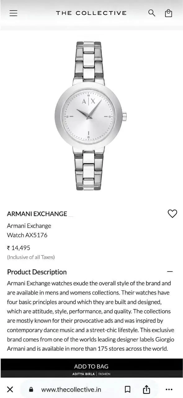Armani Exchange White Sunray Dial 2